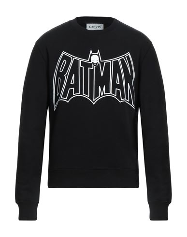 Lanvin Man Sweatshirt Black Size S Cotton In Black