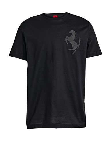 Ferrari Man T-shirt Black Size Xl Cotton