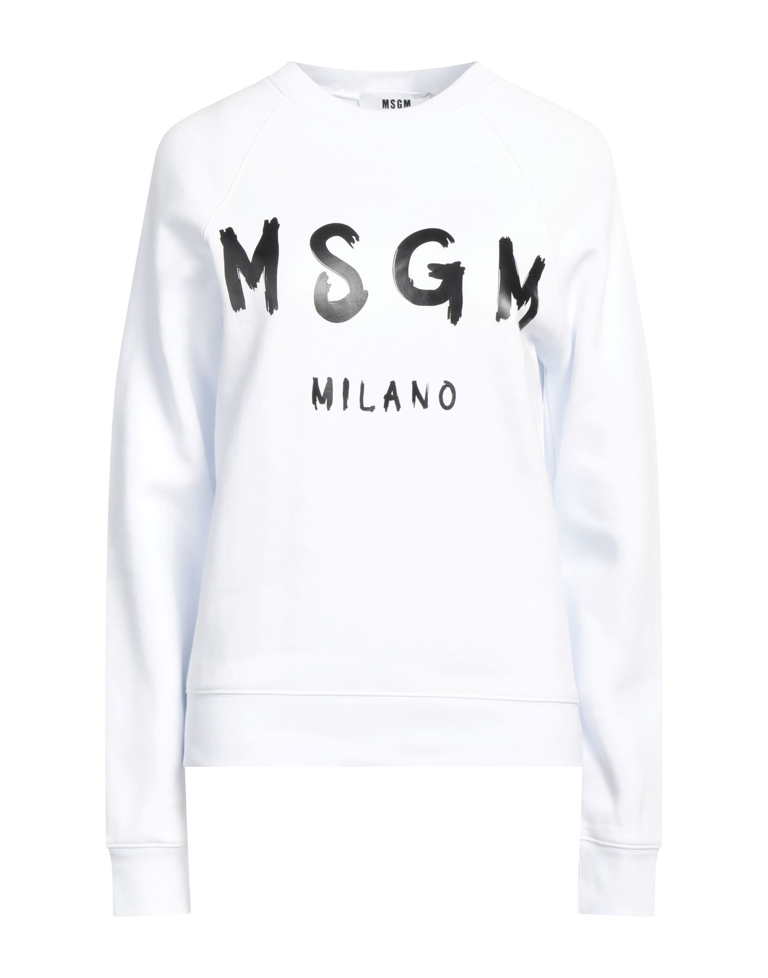 Msgm Woman Sweatshirt White Size Xs Cotton