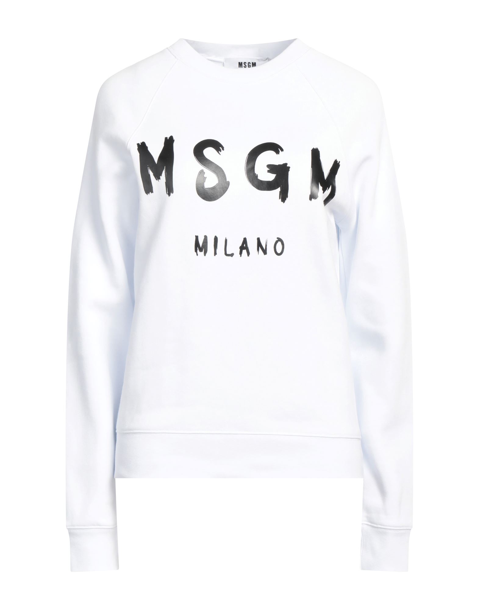 Msgm Logo Print Raglan Sweatshirt In White
