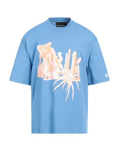 Neil Barrett Man T-shirt Light Blue Size L Cotton