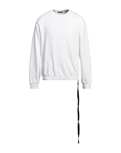 Ann Demeulemeester Man Sweatshirt Ivory Size L Cotton In White