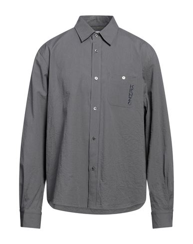 Kenzo Man Shirt Grey Size 17 Cotton