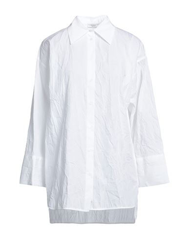 Peserico Woman Shirt White Size 14 Cotton, Polyester