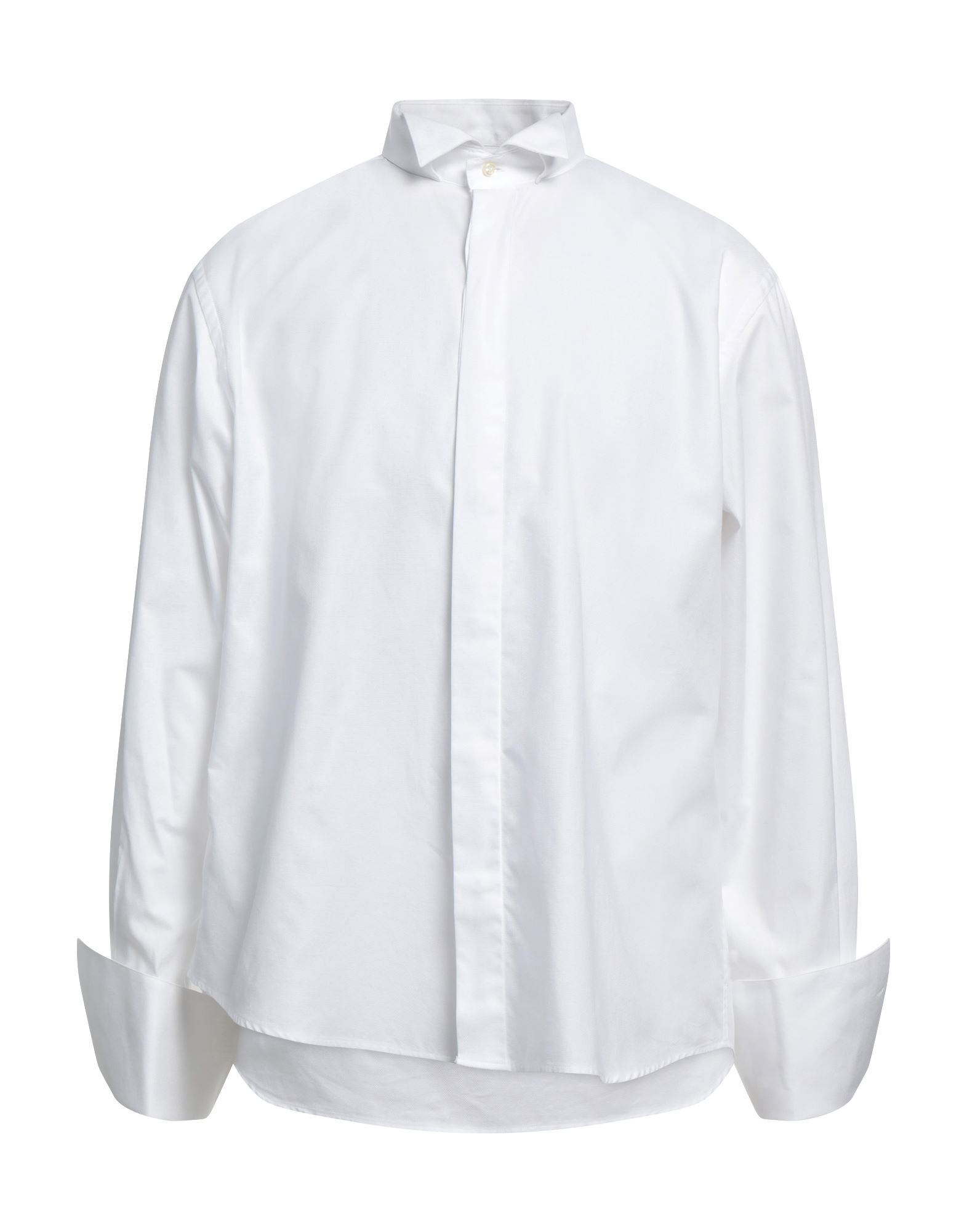 Shop Angelo Nardelli Man Shirt White Size 17 ¾ Cotton