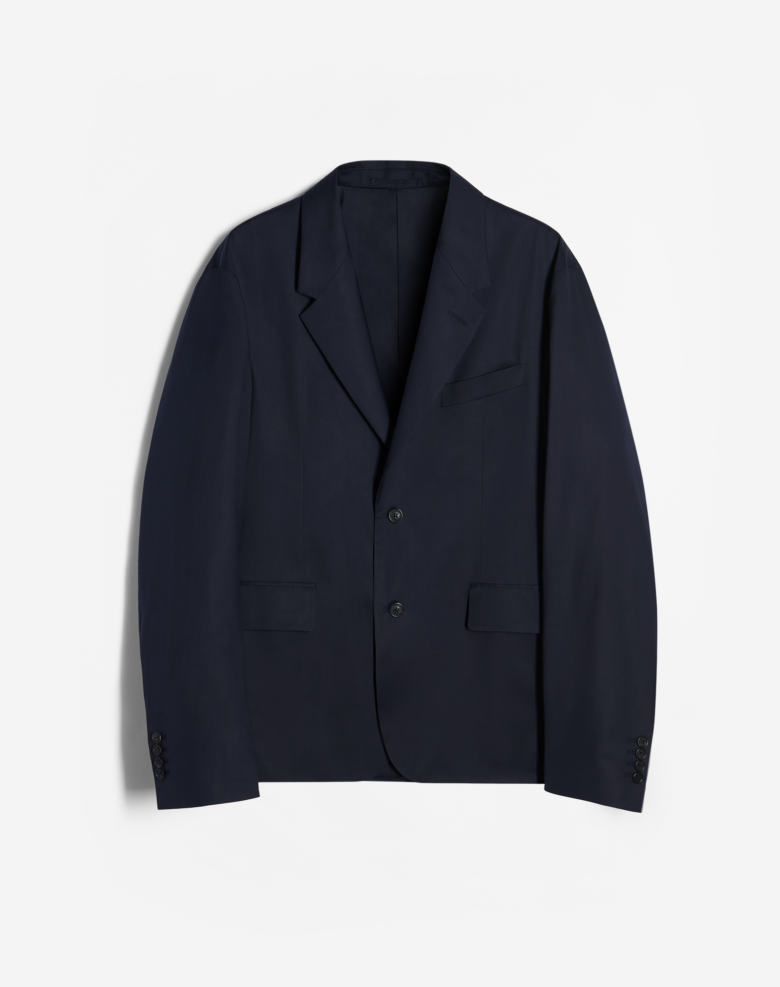 Dunhill Technical Wool Silk Performance Single Breasted Notch Jacket In Black