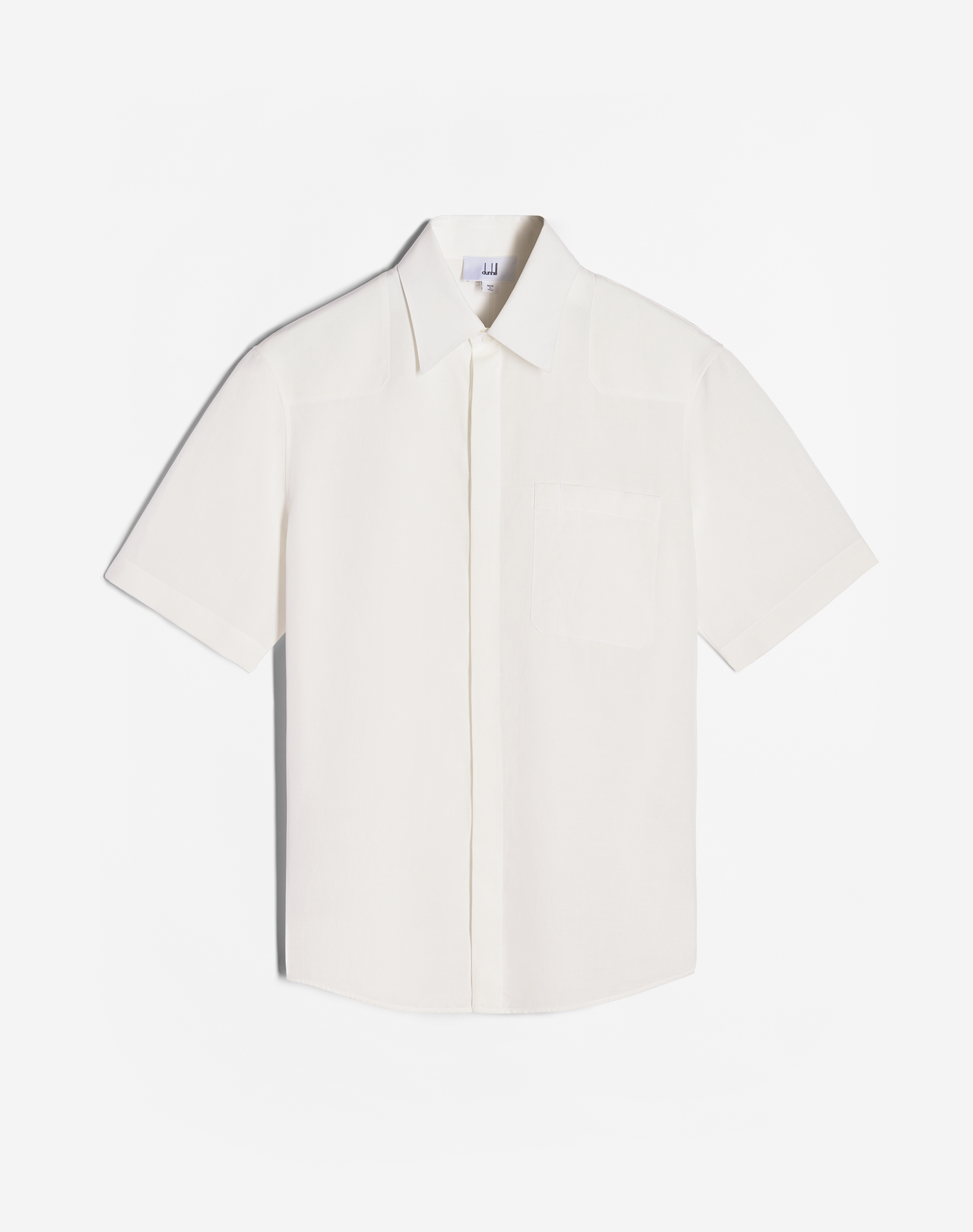 Dunhill Utility Short Sleeve Shirt In White
