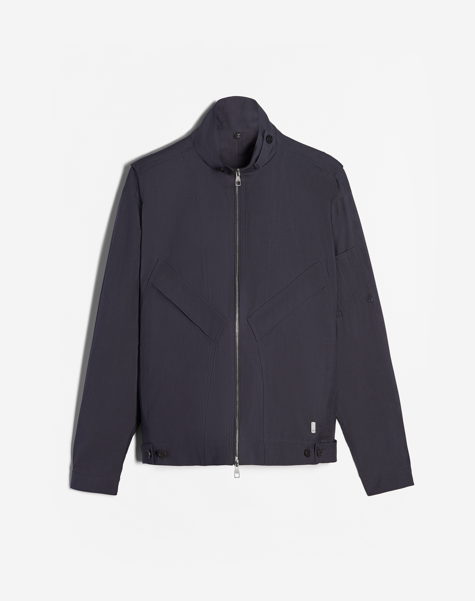 Dunhill Technical Wool Silk Utility Blouson In Grey