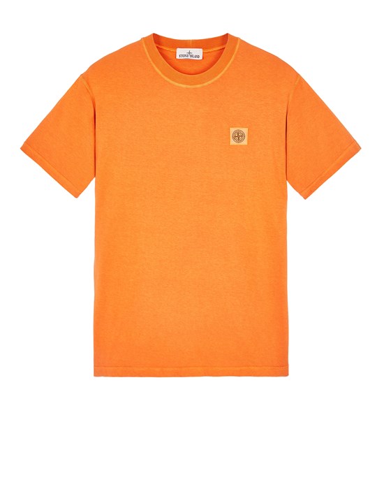  STONE ISLAND 23757 ORGANIC COTTON_ 'FISSATO' EFFECT 短袖 T 恤 男士 焦茶色