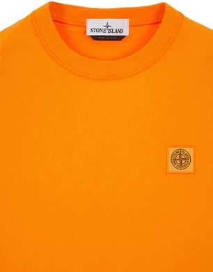 orange stone island t shirt