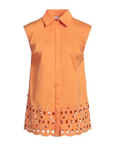 Jijil Woman Shirt Apricot Size 6 Cotton, Polyamide, Nylon In Orange