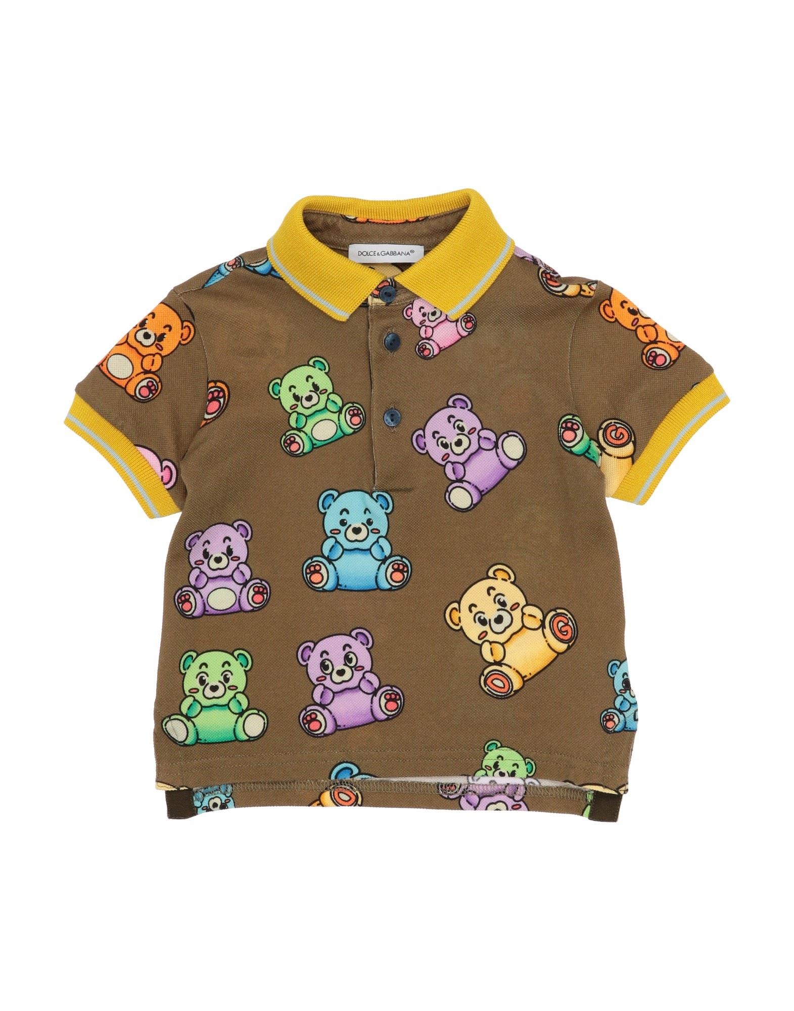 Dolce & Gabbana Babies' Polo Shirts In Military Green