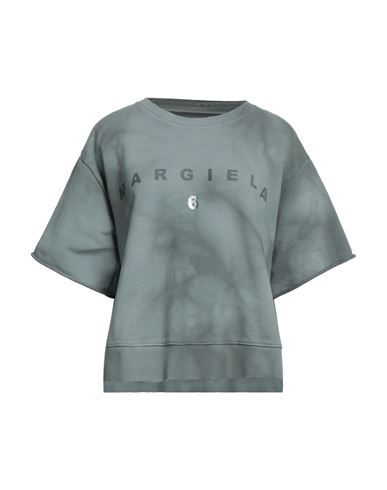 Mm6 Maison Margiela Woman Sweatshirt Grey Size L Cotton, Elastane