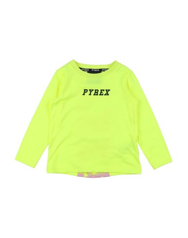 Pyrex Babies'  Toddler Girl T-shirt Yellow Size 3 Cotton, Polyester