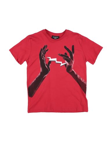 Neil Barrett Babies'  Toddler Boy T-shirt Red Size 4 Cotton