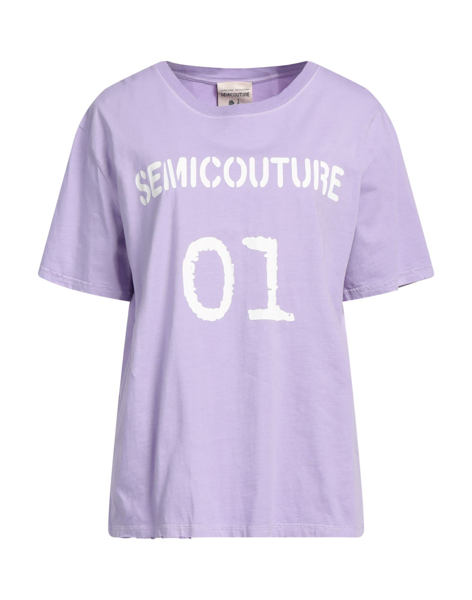 Semicouture T-shirts In Purple