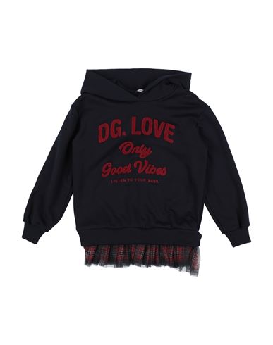 Dolce & Gabbana Babies'  Toddler Girl Sweatshirt Midnight Blue Size 7 Cotton, Polyester, Elastane, Virgin Woo
