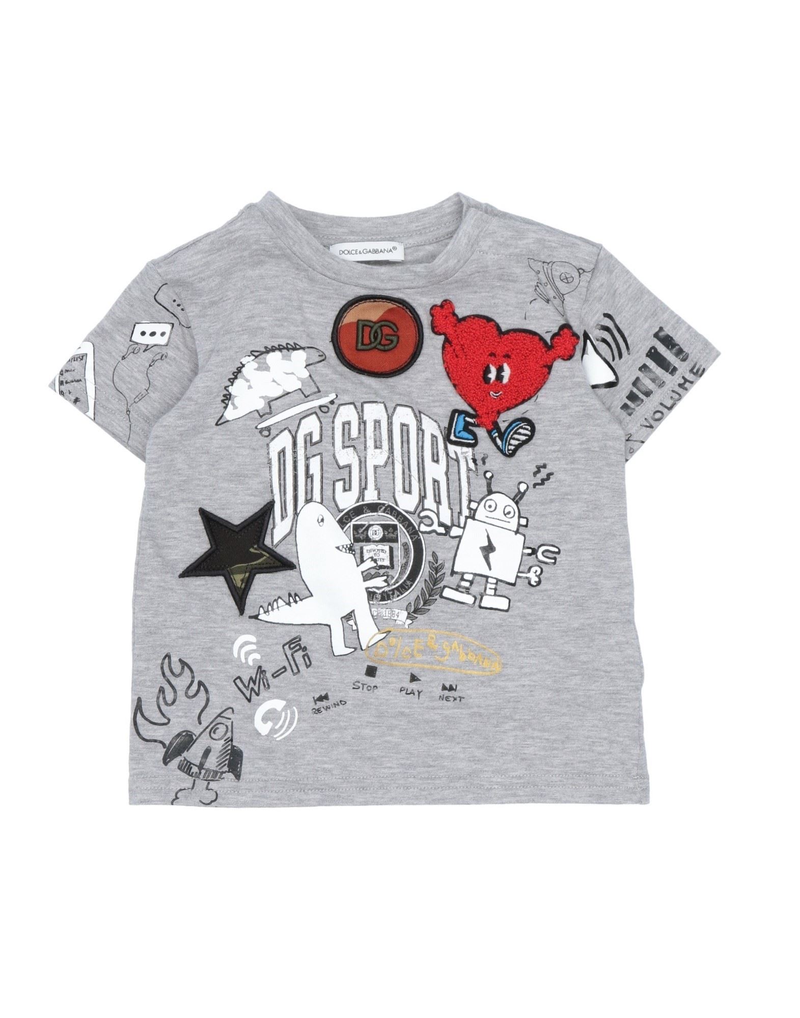 Dolce & Gabbana Kids' T-shirts In Grey