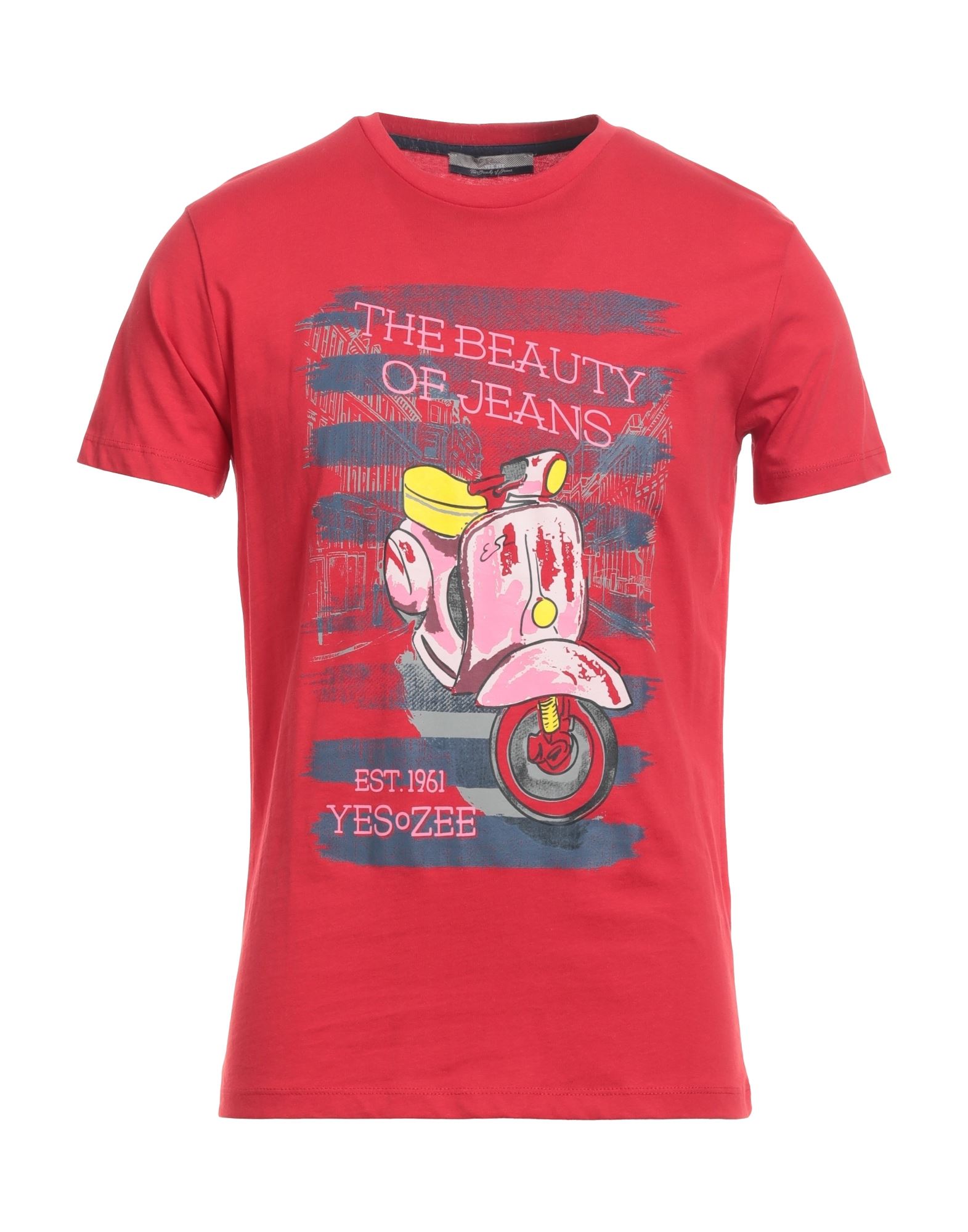 Yes Zee By Essenza T-shirts In Red