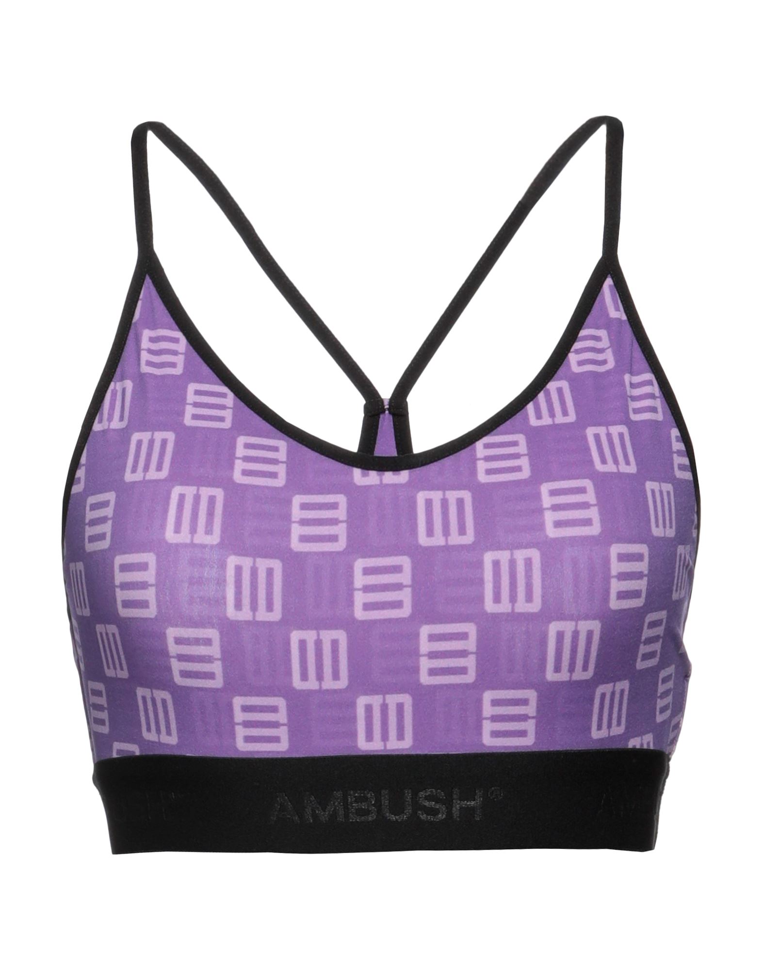 Shop Ambush Woman Top Purple Size M Polyamide, Elastane, Polyester
