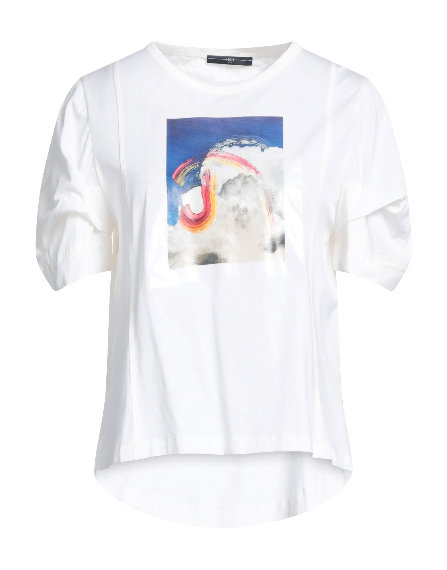 High T-shirts In White