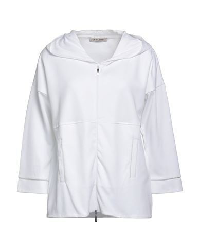 La Fileria Woman Sweatshirt White Size 2 Cotton, Polyamide
