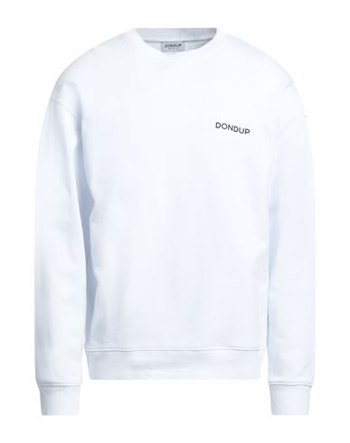 Dondup Man Sweatshirt White Size L Cotton, Elastane