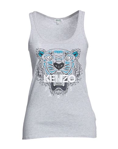 Kenzo Woman Tank Top Grey Size M Cotton