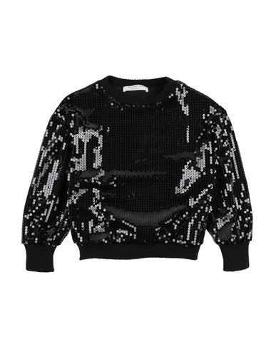 Philosophy Di Lorenzo Serafini Babies'  Toddler Girl Sweatshirt Black Size 4 Polyester, Cotton, Elastane, Acr