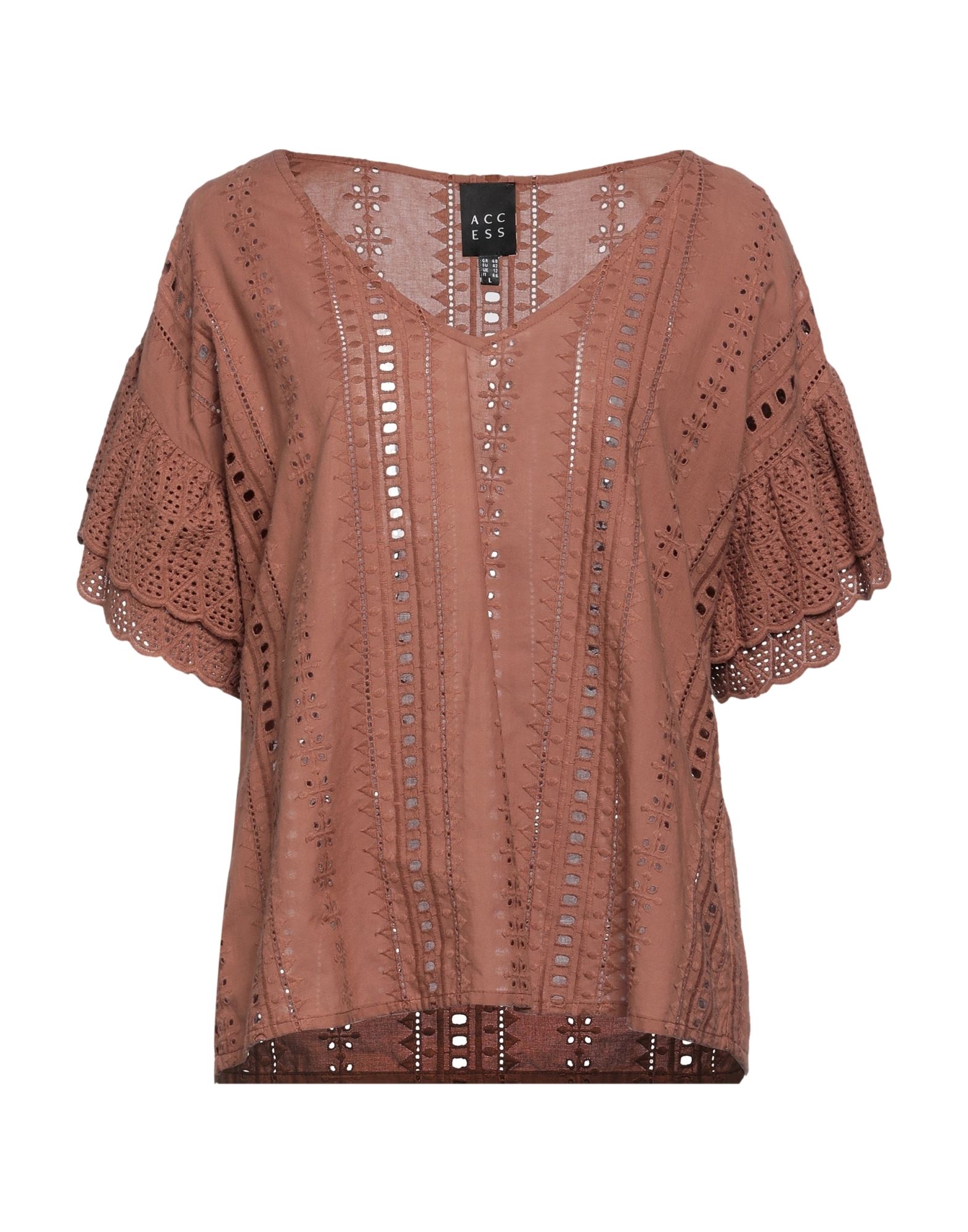 Access Fashion Blouses In Brown