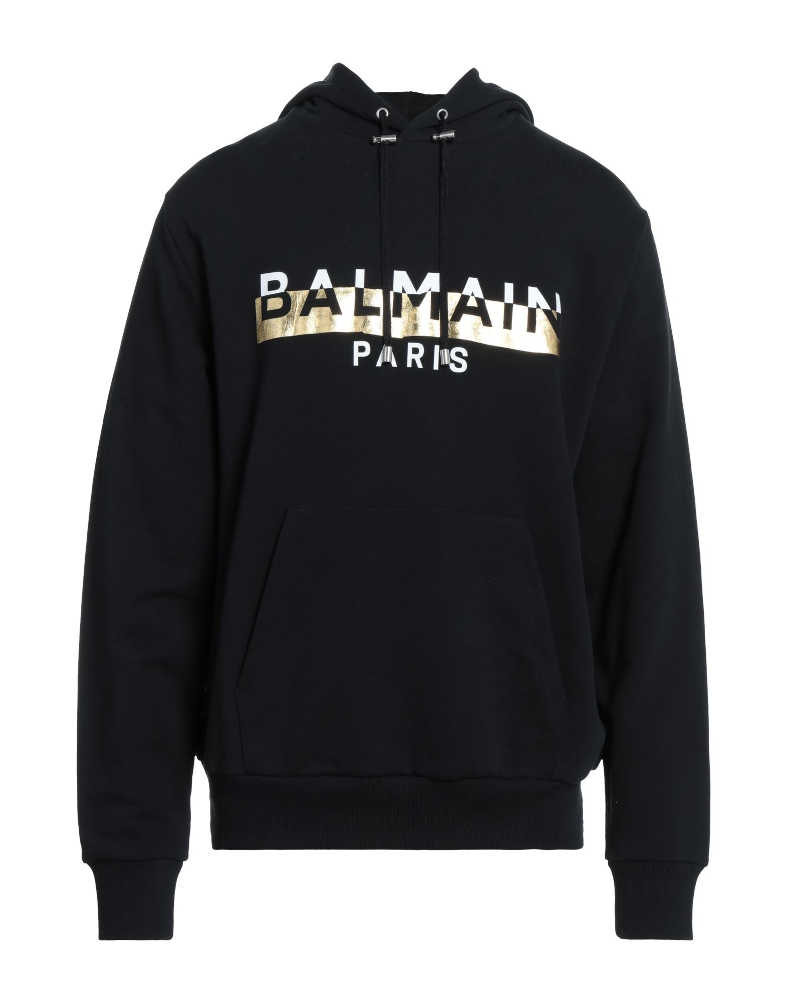 Shop Balmain Man Sweatshirt Black Size Xxl Cotton