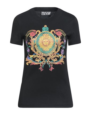 Versace Jeans Couture Woman T-shirt Black Size M Organic Cotton