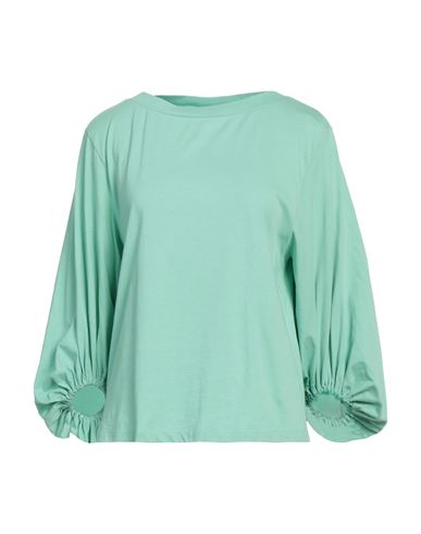 Jijil Woman T-shirt Light Green Size 8 Cotton