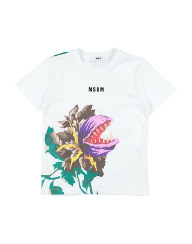 Msgm Babies'  Toddler Boy T-shirt White Size 4 Cotton