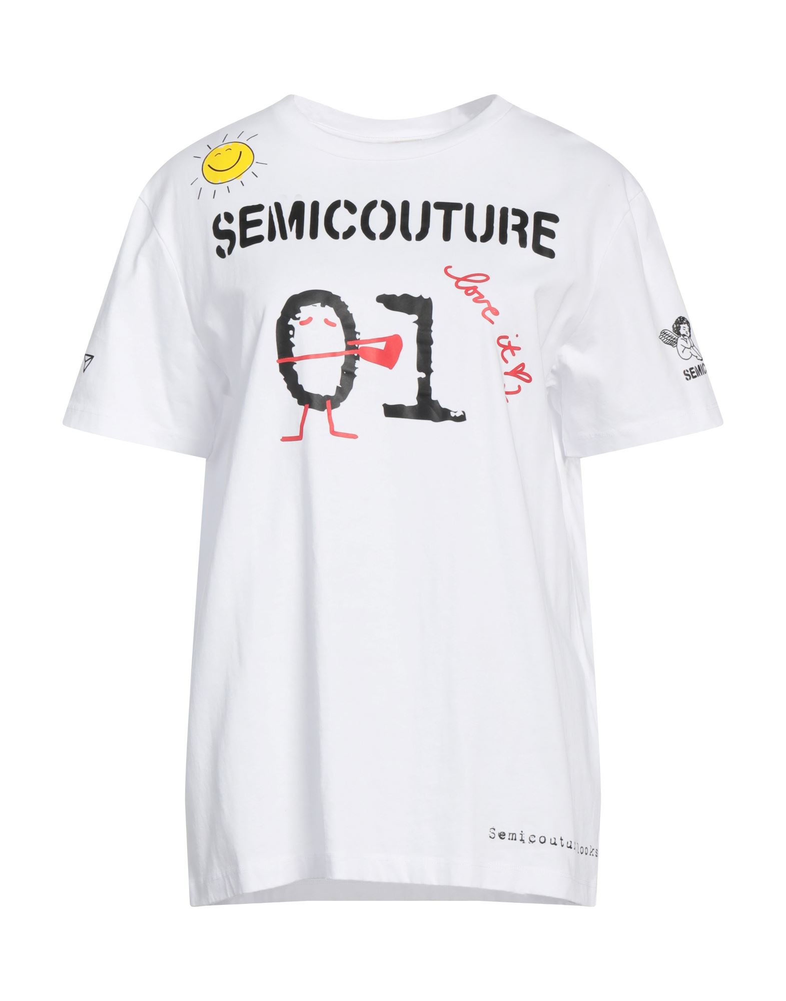 Semicouture T-shirts In White