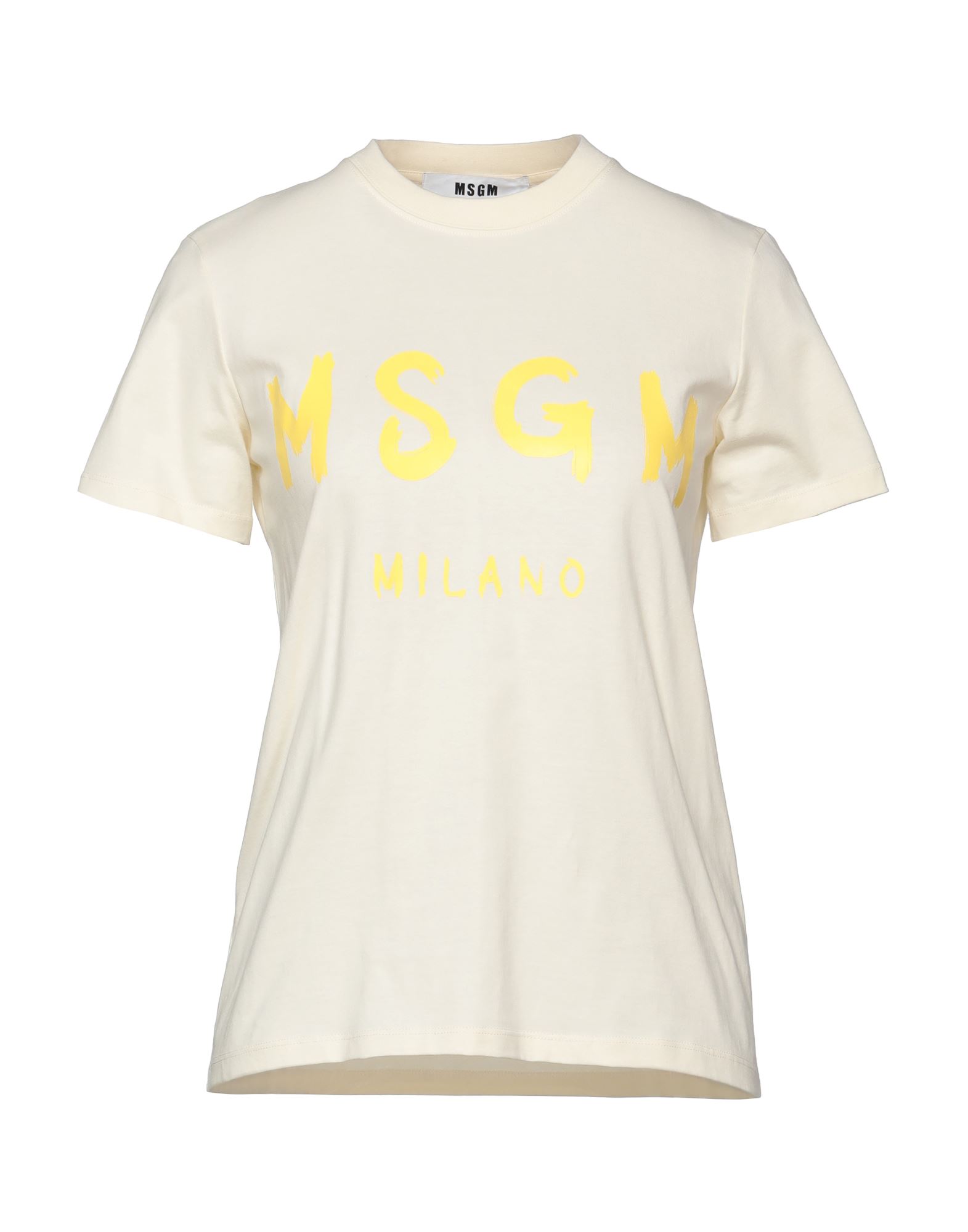 エムエスジイエム Tシャツ トップス レディース T-shirts Light yellow