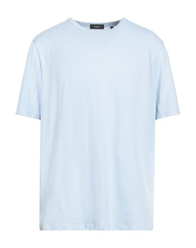 Theory Man T-shirt Pastel Blue Size Xl Cotton In Blue