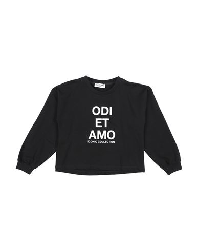 Odi Et Amo Babies'  Toddler Girl Sweatshirt Black Size 4 Cotton