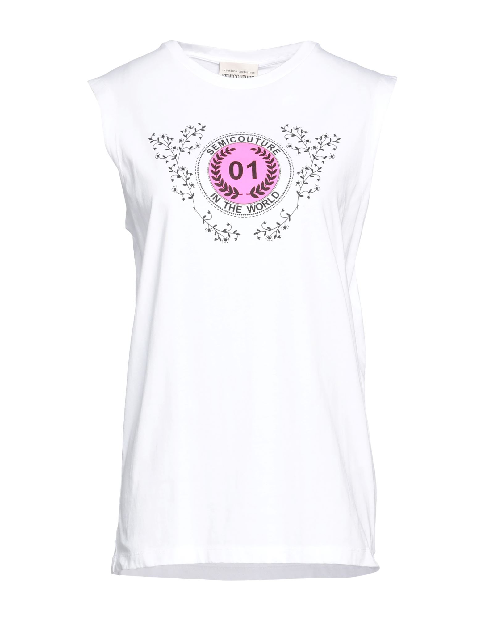 Semicouture Tank Tops In White
