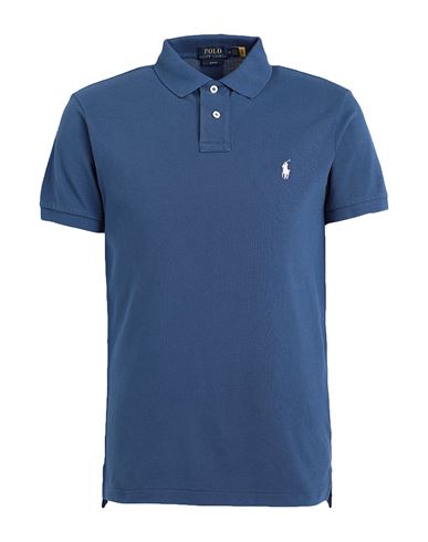 Polo Ralph Lauren Man Polo Shirt Navy Blue Size Xl Cotton