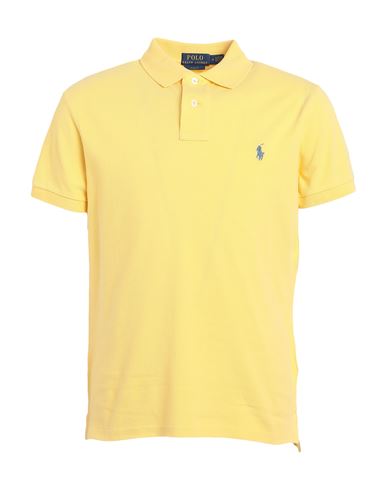 Polo Ralph Lauren Man Polo Shirt Yellow Size Xl Cotton