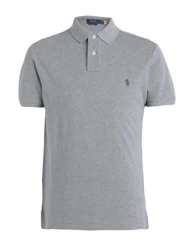 Shop Polo Ralph Lauren Man Polo Shirt Grey Size L Cotton