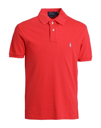Shop Polo Ralph Lauren Man Polo Shirt Tomato Red Size L Cotton