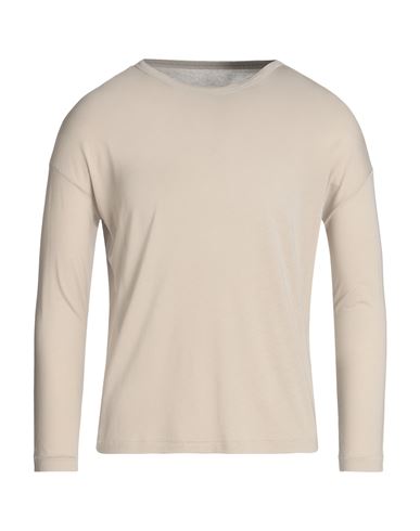 Majestic Filatures Man T-shirt Beige Size 1 Lyocell, Cotton In Grey