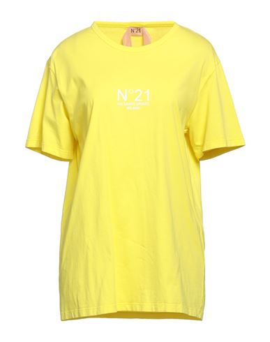 N°21 Woman T-shirt Yellow Size 4 Cotton In Yellow