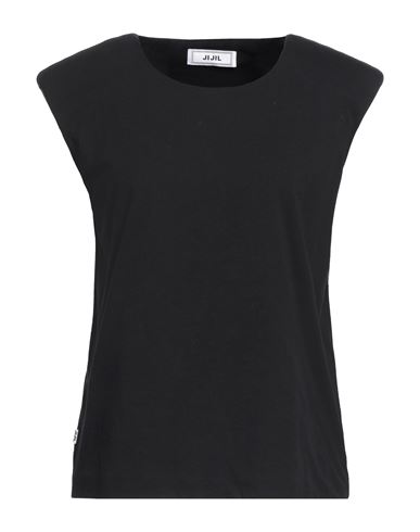 Woman T-shirt Black Size 8 Cotton