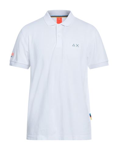 Sun 68 Man Polo Shirt White Size S Cotton, Elastane