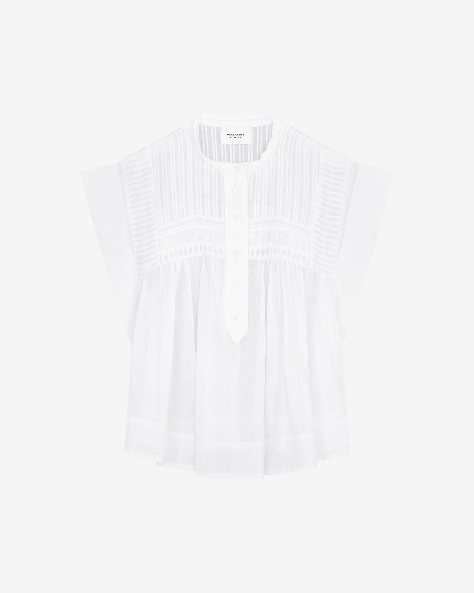 Shop Isabel Marant Étoile Leaza Cotton Voile Top In White