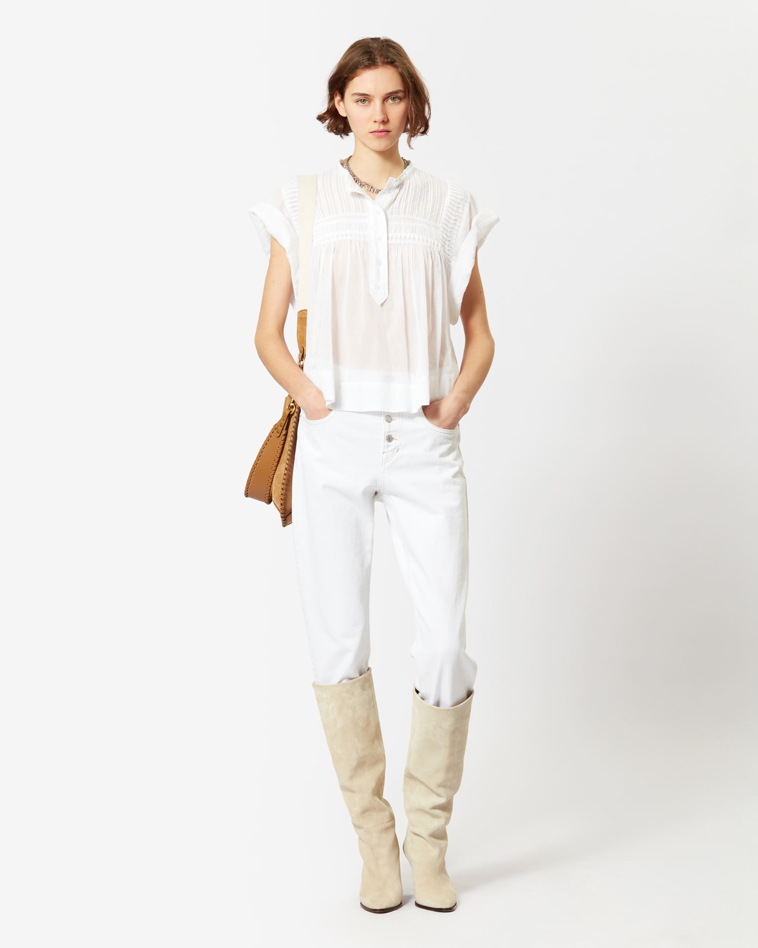 Isabel Marant Marant Étoile, Leaza Cotton Voile Top - Women - White