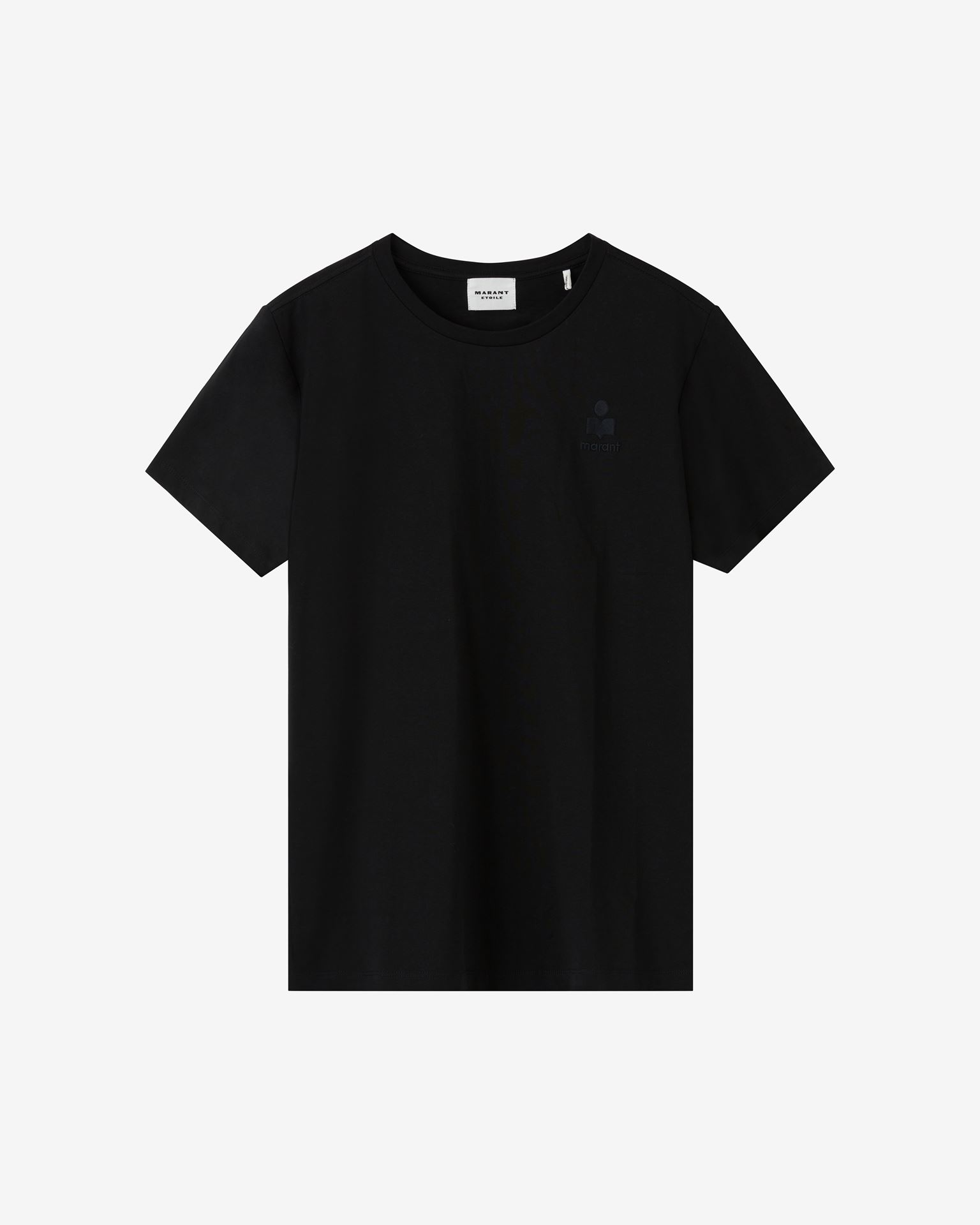 Shop Isabel Marant Étoile Aby Logo Cotton Tee-shirt In Black
